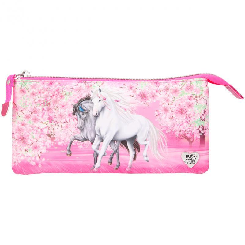 Depesche Miss Melody Cherry Blossom Horse Pencil Case PINK Horses pencil cases