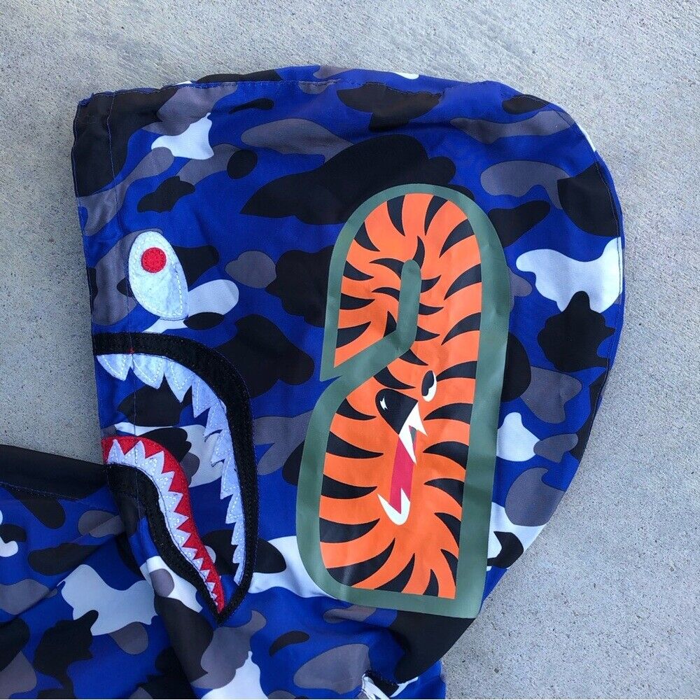 BAPE Bathing Ape Blue Camouflage Shark Hood Full-Zip BAPE Bathing Ape Blue Camouflage Shark Hood Full-Zip