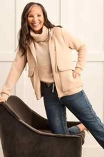 Tribal Hooded Zip Up Jacket W/ Pkts