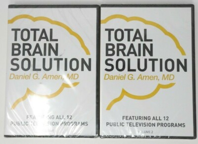 Total Brain Solution Daniel G. Amen, MD Volume 1 & 2 Brand New DVD Set