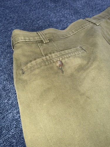 Pantalone uomo Woolrich 33/34 anni 80 Messico verde pantalone muschio sbiadito vintage ufficio - Foto 20 di 24