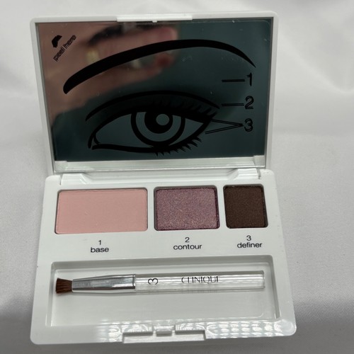 Clinique Colour Surge Eyeshadow Trio Palette Coffee Shop, Beach Plum, Pink Slate