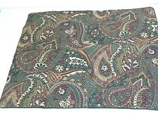 Westpoint Stevens 26x20" Pillow Sham 1 Colorful Paisley Solid Green Piping USA