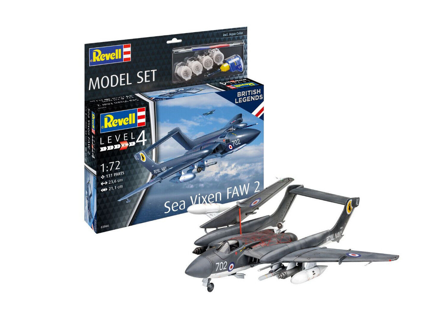 Maquette Revell Sea Vixen FAW 2 Royal Navy échelle 1/72 coffret tout-en-un réf 63866