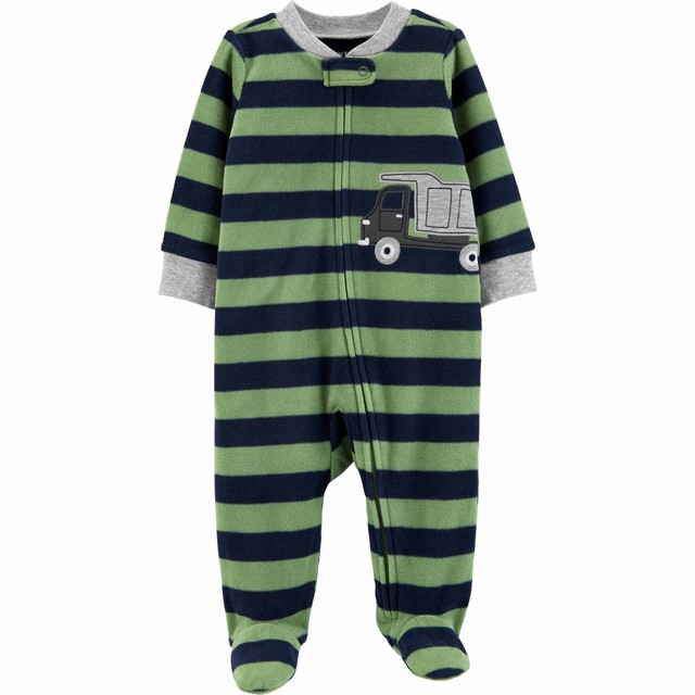 Carter S Baby Boy S One Piece Green Size 6 Months Striped Printed Truck 791 For Sale Online Ebay