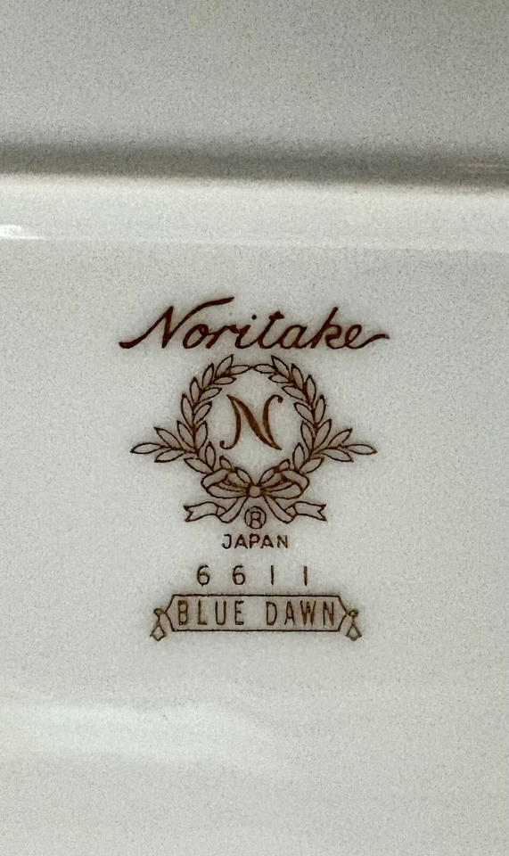 Juego de 2 platos para servir Noritake Blue Dawn 6611 16" azul dorado Foto 2 de 4