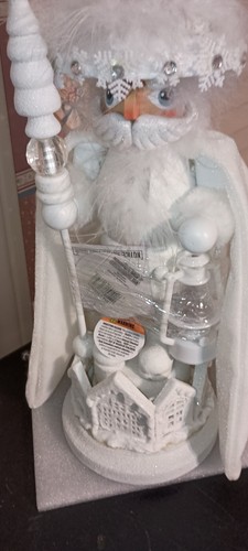 KURT ADLER- 15" HOLLYWOOD WHITE WINTER LED HAT NUTCRACKER -NEW IN BOX-2024 - Picture 2 of 6