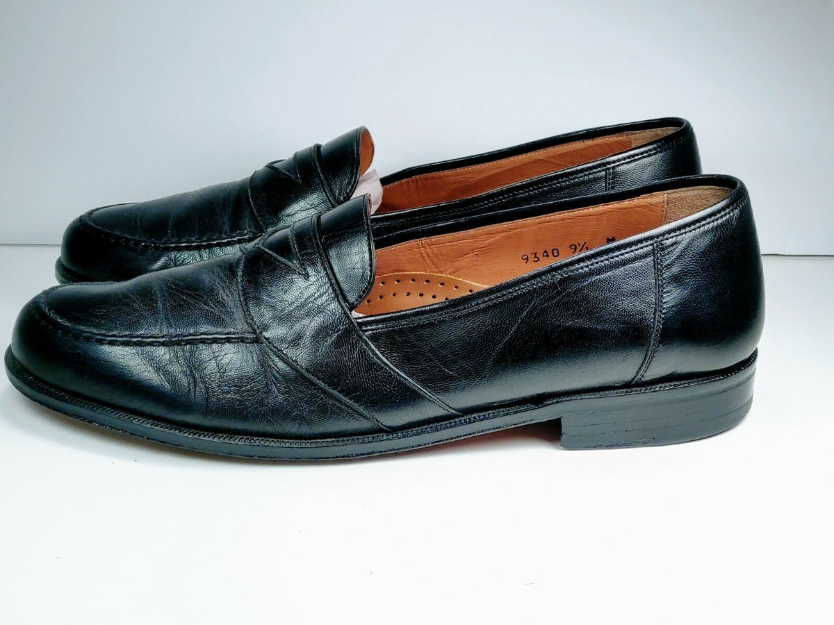 MAGNANNI #9340 SOFT LEATHER MOC TOE SPANISH BLACK DRESS 