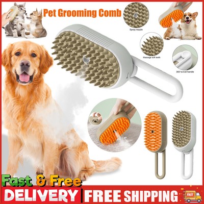 Cat Steam Brush Steamy Dog Brush 3 in 1 Electric Spray Massage Pet Grooming