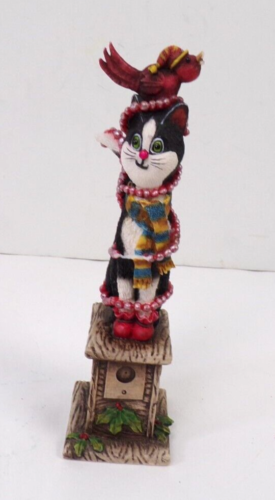 Statuetta vintage 2000 gatti curiosi lunghi e saggi Orville 1a edizione Natale - Foto 1 di 9