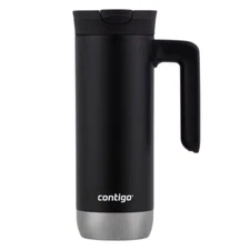 Contigo 20oz Snapseal Insulated Stainless Steel Travel Mug with Handle Licorice: