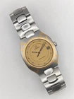 Omega Seamaster Polaris 18k Solid Gold Bezel, Gold Dial Mens Quartz Watch 1991