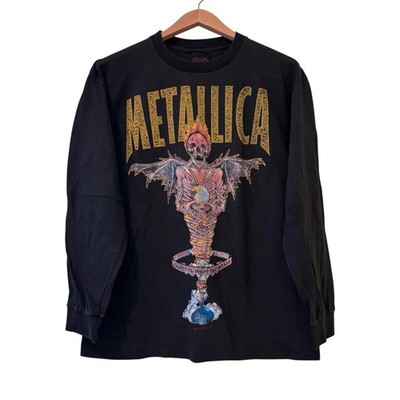 トップス LLICA PUSHEAD KING NOTHING 90s Metallica King Nothing Vintage 1996 Pushead Skull L Long Sleeve