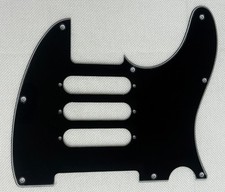 Black 3-Ply For Fender Telecaster 3 ST Single Coil Pickup Style Guitar Pickguard