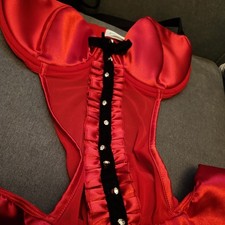 Frederick's Of Hollywood Satin One Piece Teddy Size Large NWOT