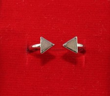 Beautiful Natural Triangle Rough Diamond Ring 14K White Gold