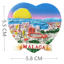 Spain MALAGA Resin Refrigerator magnet 3D travel souvenirs craft