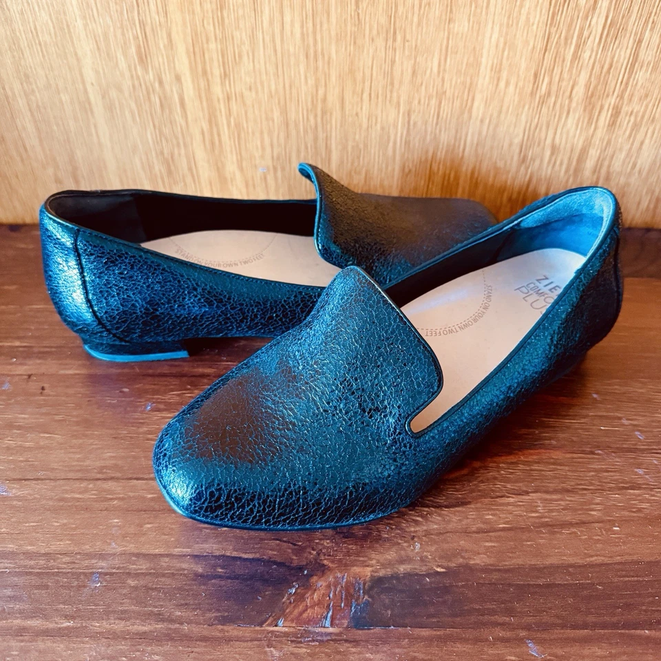 Ziera Shoe Womens Size EU 39 FF Black Leather Flat Loafer Ortho Comfort 1034 - Image 2 of 4