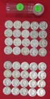 1945 (P) Washington Silver Quarters - Mixed - 40 Coins - Actual Coins L128