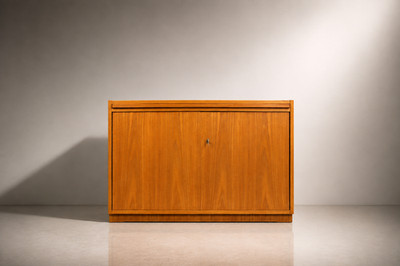 Hellerau Sekretär Kommode Mid Century DDR Schreibkommode Vintage Secretary Desk