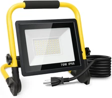 10000LM LED Work Light: Portable Work Light with 5FT Cord - IP66 Waterproof Floo
