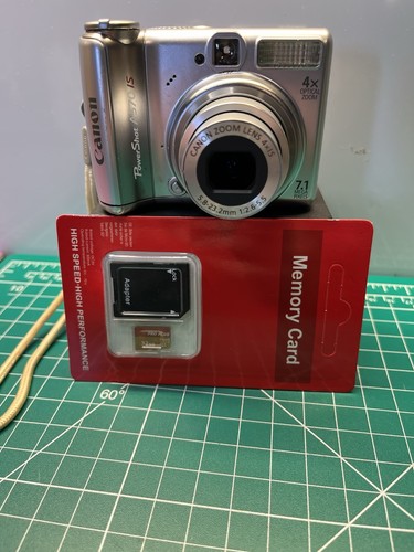 Cámara digital Canon PowerShot A570 IS 7,1 MP - 4X plateada probada nueva memoria - Imagen 10 de 13