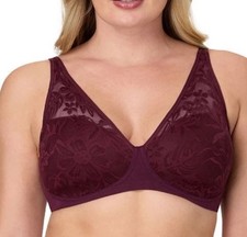 NWT Bali Breathe Cotton Modal Wireless T-Shirt Bra Size XL Burgundy