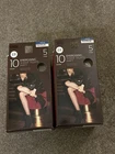 Marks & Spencer Energising Sheer Tights Matt 10 Denier 2 x 5 Pack Pale Opaline M
