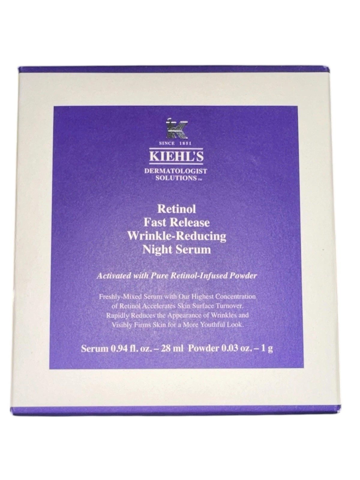 Kiehls Retinol Fast Release Wrinkle Reducing Night Serum - Amazing!!!