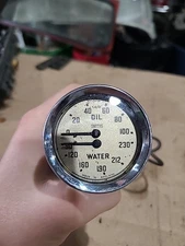 OEM Austin Healey 100-4 100-6 SMITHS Oil Water Gauge OEM BN4 BN7 BT7 GD1502/05 M