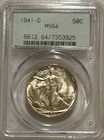 1941 D Walking Liberty Silver Half Dollar PCGS MS64 OGH 2nd Generation