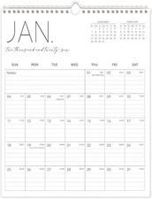 Guasslee Wall Calendar 2026-2027, Vertical Calendar Wall 2026, Jan. 2026-Jun. 20