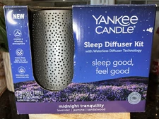 Yankee Candle Waterless Technology Sleep Diffuser Kit MIDNIGHT TRANQUILITY- NEW