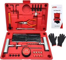 Heavy Duty Tire Plug Kit - 68Pcs All-In-One Universal Tire Repair Kit with Plugs