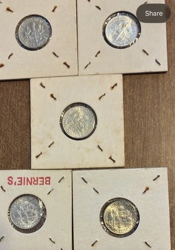 Lot Of 5 Silver Roosevelt Dimes UNC Deep Cameo Beautiful Coins🔥🔥🔥