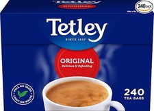 Tetley Original Black Tea Bags 240 Pack Full Flavoured British Breakfast Brew 0.02 per strip