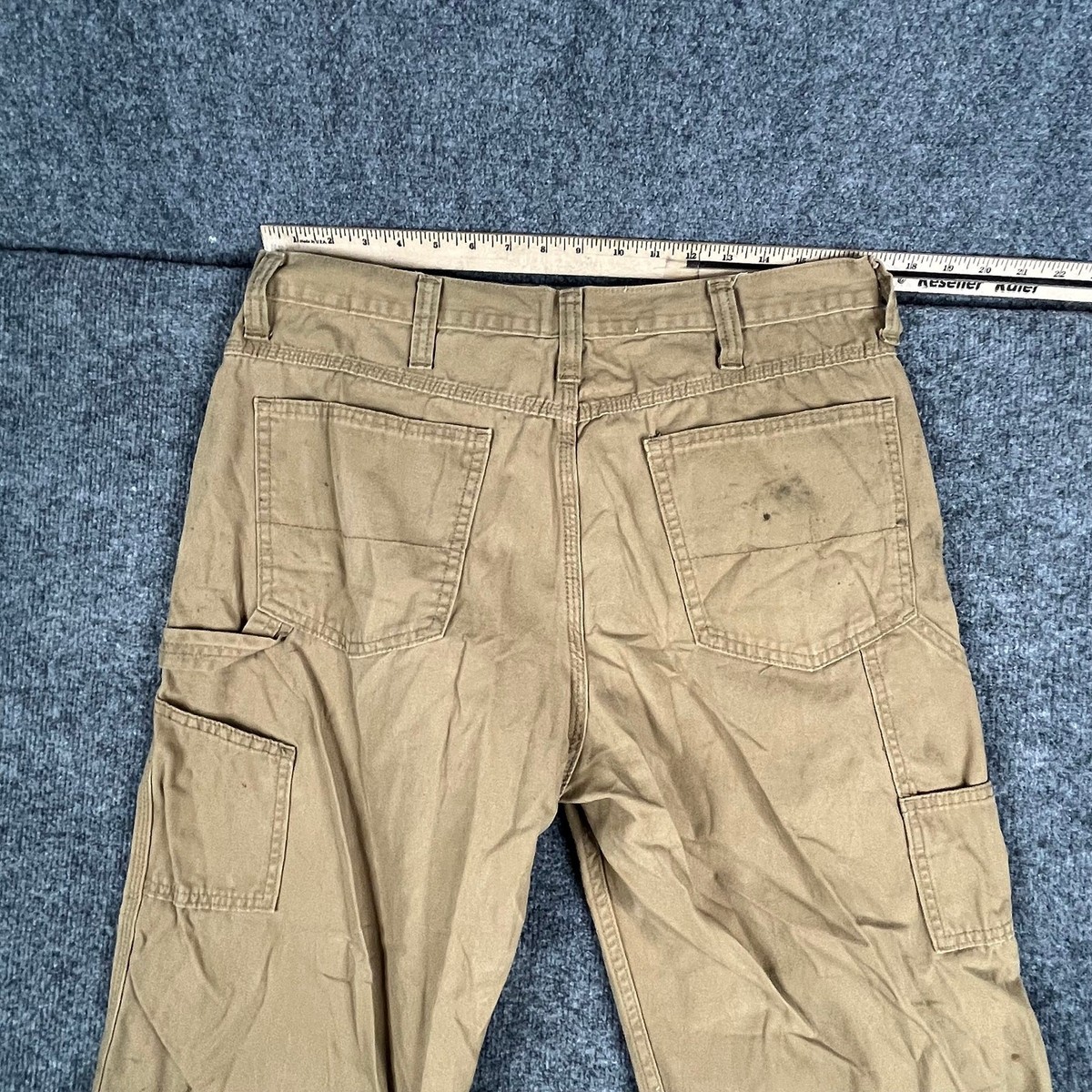 Faded Glory Cargo Pants Mens 34x29 Khaki Work Utility Carpenter