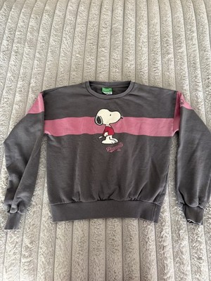 Peanuts Snoopy Colors of Benetton Grey Pink Colorblock Crewneck Sweatshirt 3XL