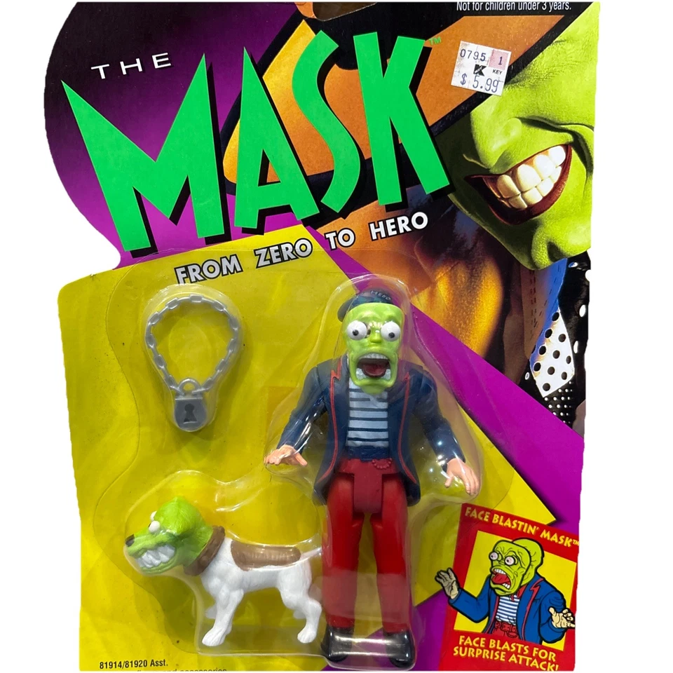 The Mask~ From Hero to Zero - Killin Time Mask Figura De Colección 1995 NUEVA EN CAJA Foto 2 de 4
