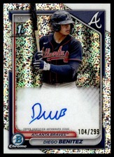 2024 Bowman Chrome Prospects Autographs Speckle Refractors Diego Benitez Auto