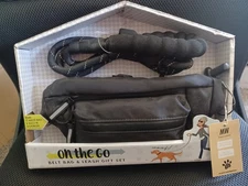 On-the-Go Belt Bag & DOG Leash Gift Set - MW most wanted (New BLACK) DLN25620