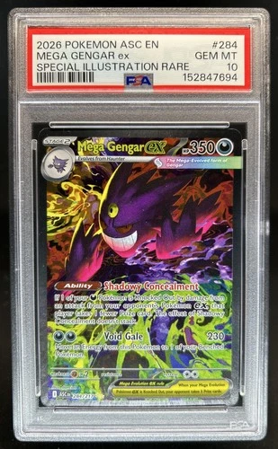 2026 Pokemon Mega Gengar ex Special Illustration Rare #284/217 PSA 10