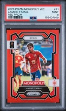 2026 PANINI PRIZM MONOPOLY FIFA WORLD CUP RED PRIZM #41 LAMINE YAMAL PSA 9