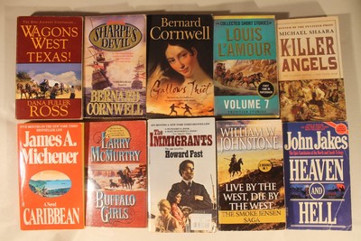 Lot of 10 Historical & Western Novels - Shaara, Cornwell, McMurtry, L'Amour +