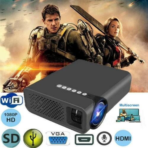 Projector HD 1080P LED Projector Home Media Player USB HDMI VGA AV SD DVD - Picture 2 of 13