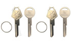2 New Pairs of Ignition & Door Key Blanks (4 keys) For Chrysler Dodge w/ Logo (For: Chrysler)