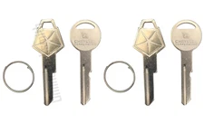2 New Pairs of Ignition & Door Key Blanks (4 keys) For Chrysler Dodge w/ Logo