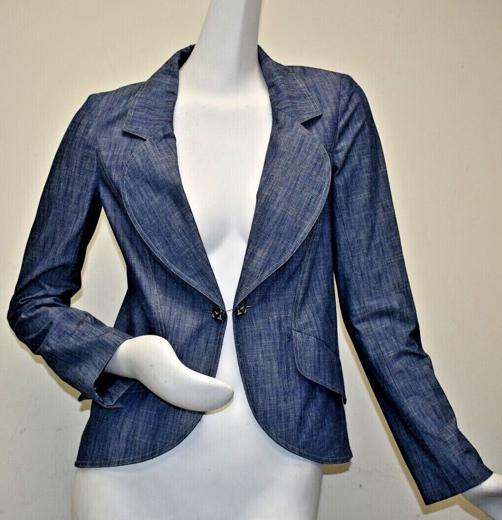 2024SS★送料無料【CHANEL シャネル】CCロゴ ジャケット デニム New Chanel Jacket Blazer Denim Blue Chain CC LOGO Buttons