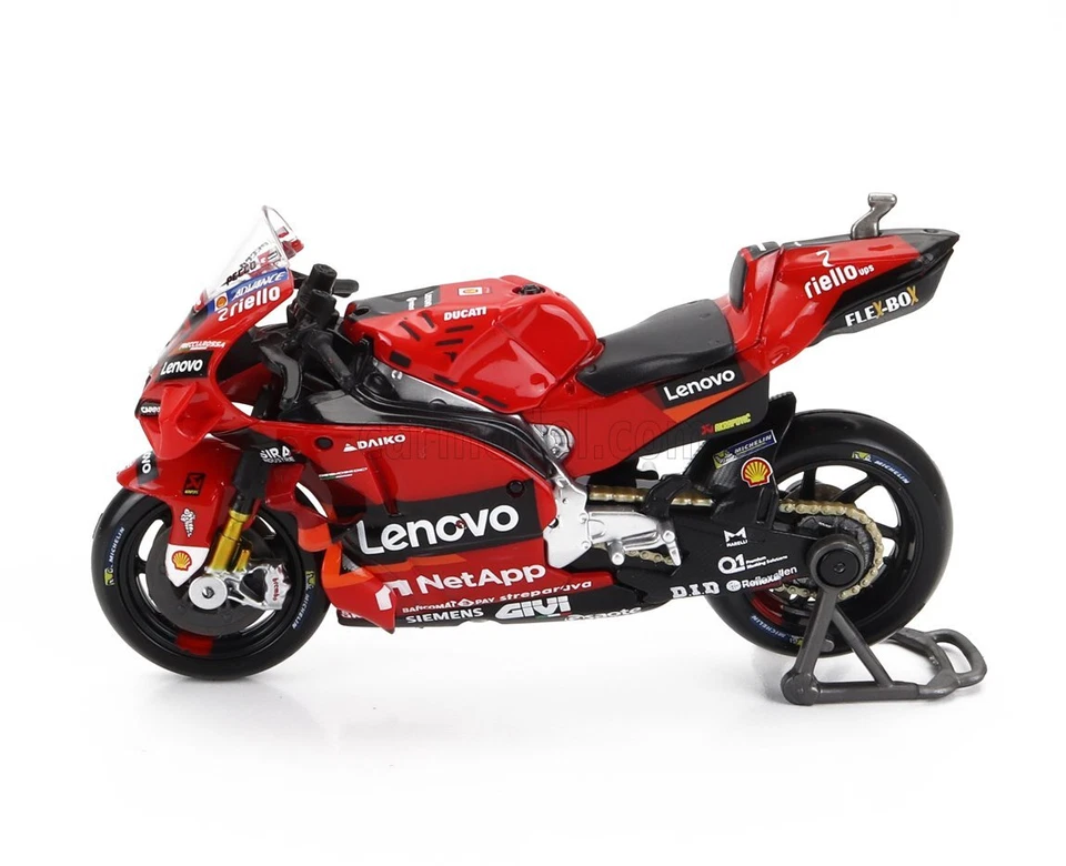 MODELLINO MOTO STATICO DUCATI DESMOSEDICI MOTOGP GP22 #63 BAGNAIA 2022 1/18 - Immagine 3 di 4