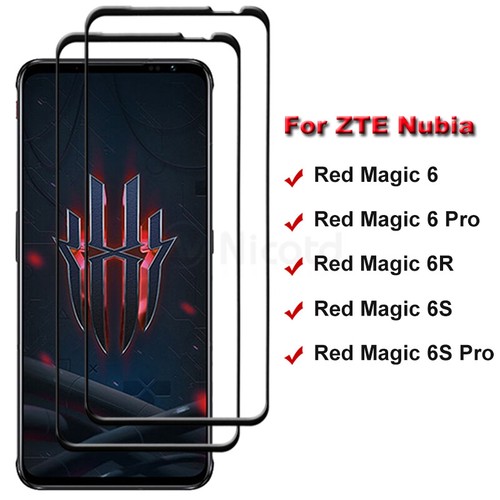 2PCS Nubia Red Magic 6 6R 6S Pro 6Pro Full Cover Tempered Glass Screen Protector - 第 1/6 張圖片